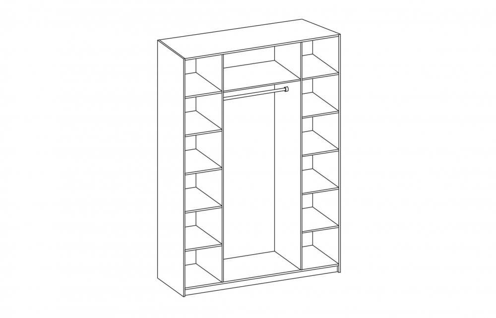 Каркас шкафа для одежды «Олмеко» 06.39 Дуб линдберг