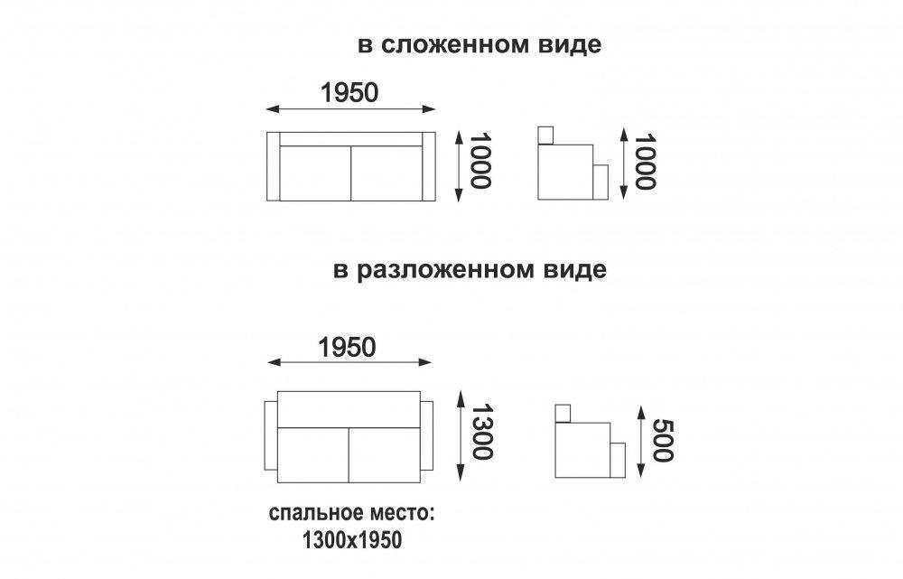 Диван-кровать «Баритон» Жаккард джинс/микровелюр вензель